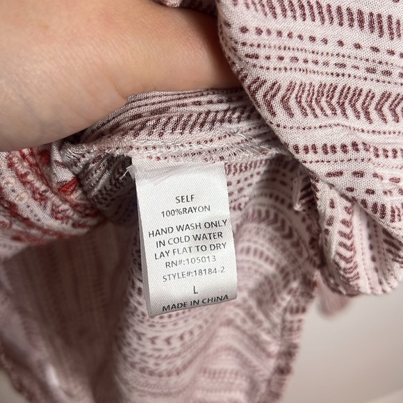 SAVANNA JANE Embroidered Boho Southwest Pattern Tassel Tie Peasant Blouse - Picture 8 of 10